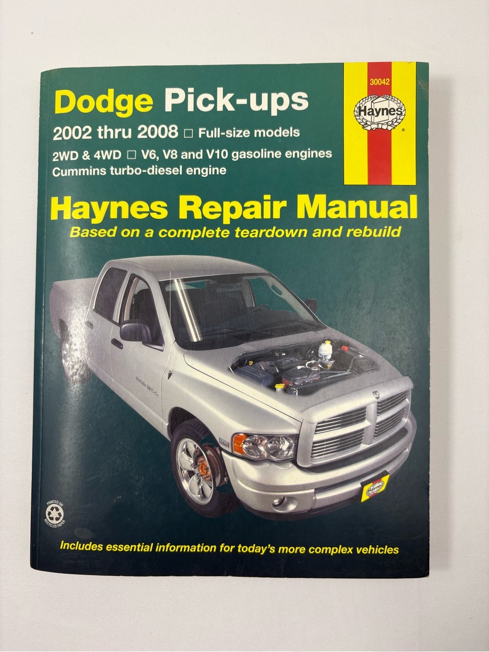 Haynes Repair Manual (30042) for Dodge 
Pick-ups Covering Models 2002 thru 2008